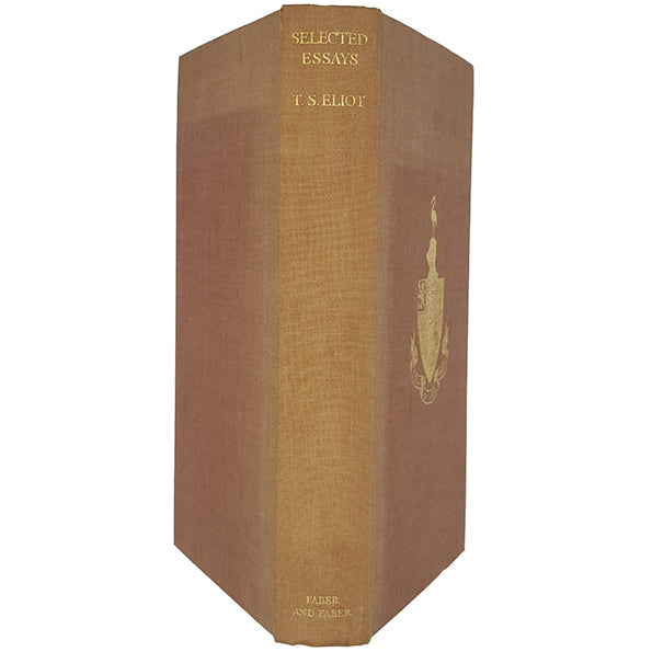 T.S. Eliot's Selected Essays - Faber 1934