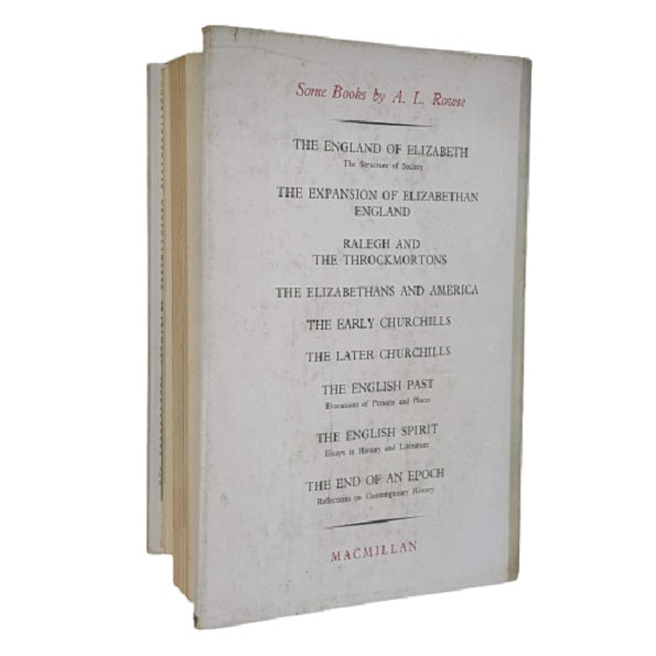 William Shakespeare, A Biography by  A. L. Rowse - Macmillan 1963