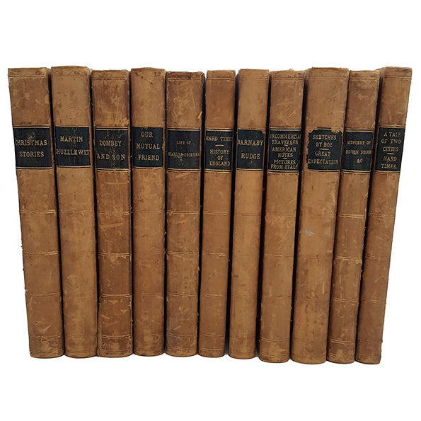 Charles Dickens 11 Leather-bound Books - Chapman and Hall