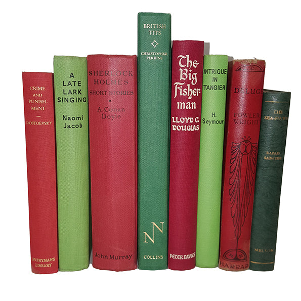BOOKS BY THE METRE: Vintage Red and Green
