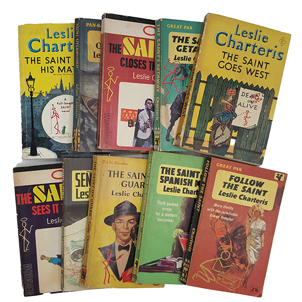 Leslie Charteris' The Saint (10 Book Collection) Pan Books, 1950s