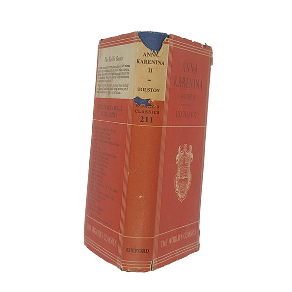 Tolstoy's Anna Karenina Volume 2 - Oxford 1939