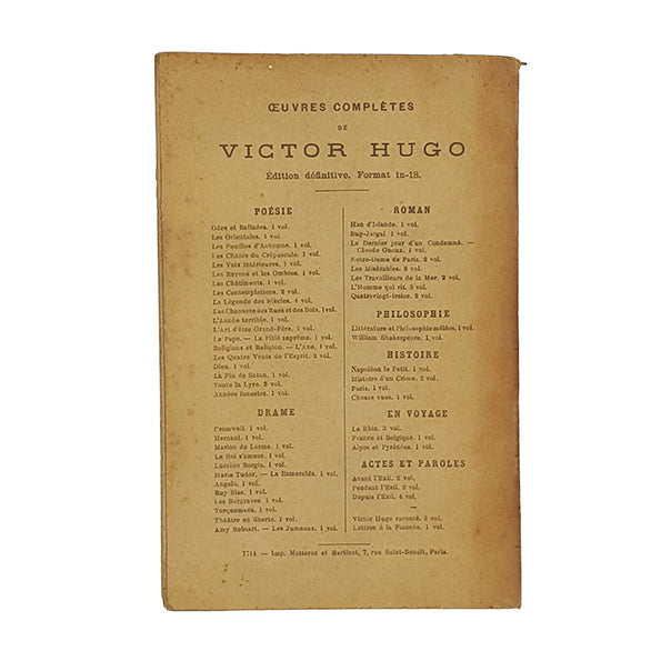 Victor Hugo's Les Misérables Vol IV (French Edition) - Nelson