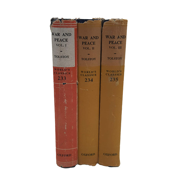 Leo Tolstoy’s War and Peace in three volumes - Oxford, 1944