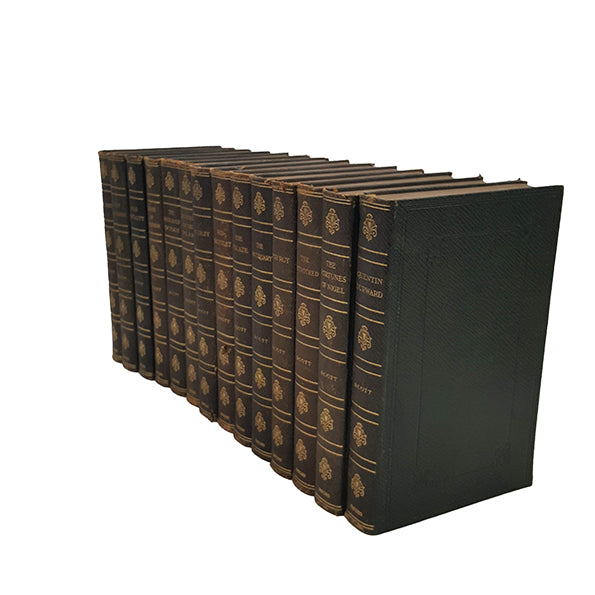 Sir Walter Scott Leather Books - Oxford, 1912 (16 Books)
