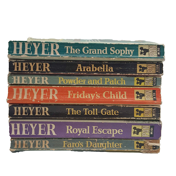 Georgette Heyer Vintage Pan Paperbacks, 1964-6 (7 Books)