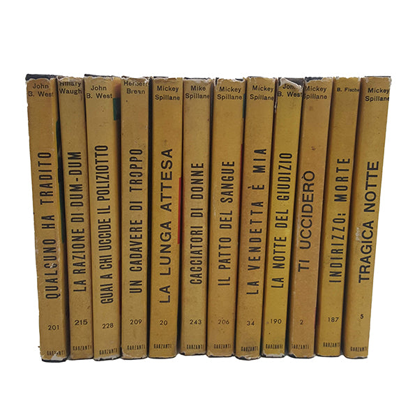 Crime Fiction Novels in Italian - Garzanti, 1963
