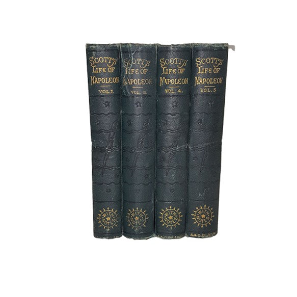 Scott's Life of Napoleon - A. C. Black, 1876 (4 Books)