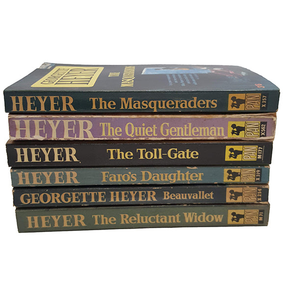Georgette Heyer Vintage Pan Paperbacks, 1960s (6 Books)