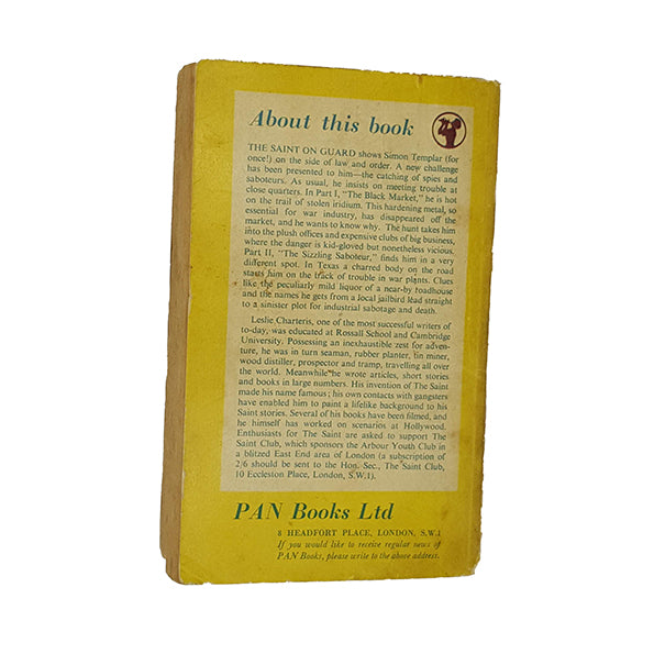 The Saint on Guard by Leslie Charteris - Pan Books 1951