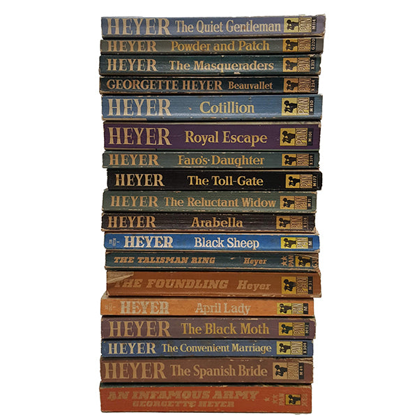 Georgette Heyer 18 Vintage Pan Paperbacks, 1964-6