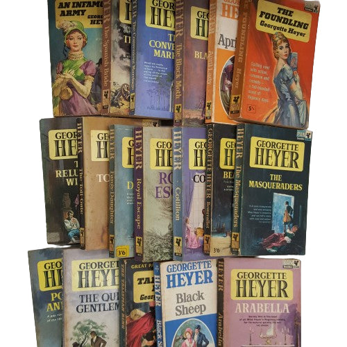 Georgette Heyer 18 Vintage Pan Paperbacks, 1964-6