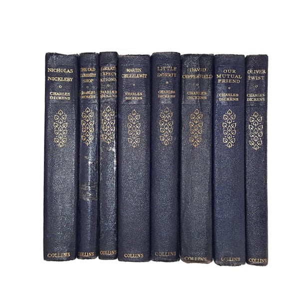 Charles Dickens' Collected Works - Collins, 1969 (8 Blue Books)