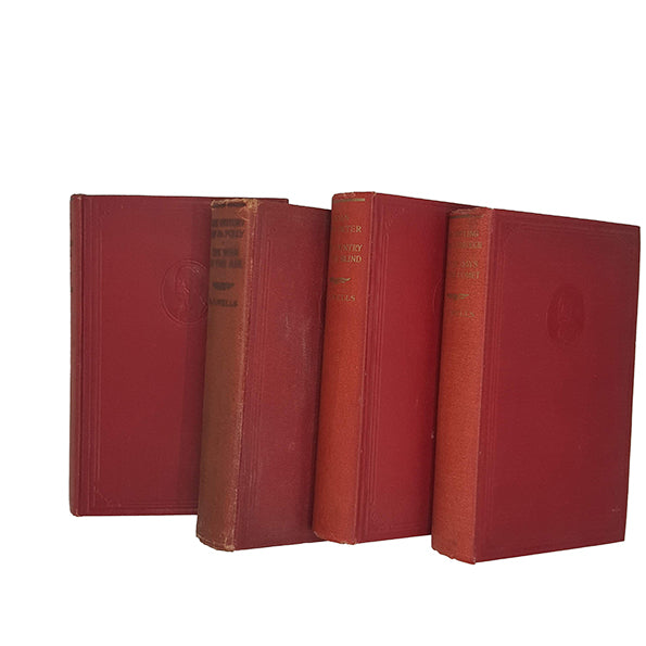 H. G. Wells Collected Works - Odhams, c.1930 (4 Red Books)