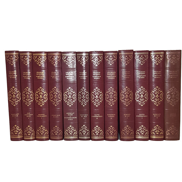 Charles Dickens' Collected Works - Leather Centennial Editions, c1970s (23 Books)