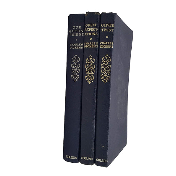 Charles Dickens' Collected Works - Collins, 1960s (3 Blue Books)