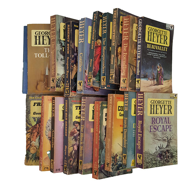 Georgette Heyer Vintage Pan Paperbacks, 1960s (19 Books)