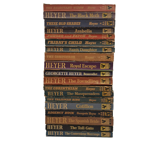 Georgette Heyer Vintage Pan Paperbacks, 1960s (19 Books)