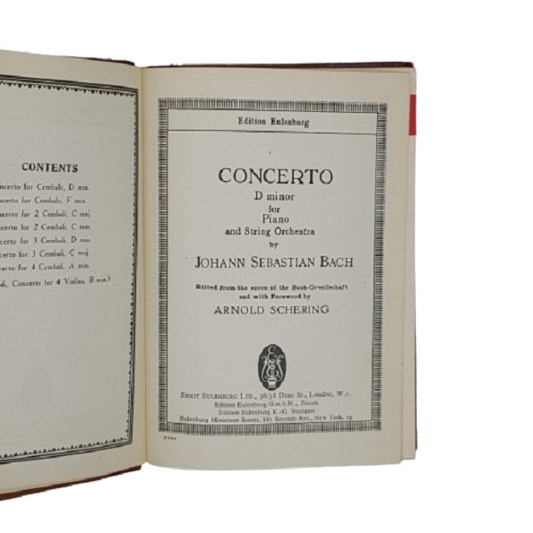 Seven Piano Concertos by J. S. Bach - Ernst Eulenburg