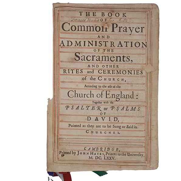 The Book of Common Prayer and The Holy Bible - John Hayes, 1675