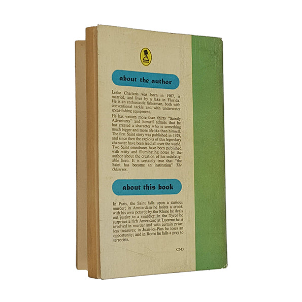 The Saint in Europe by Leslie Charteris - Hodder 1958