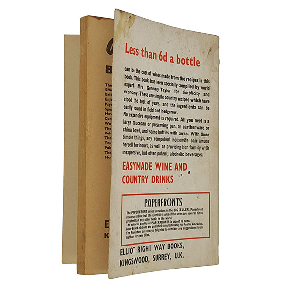 Easymade Wine and Country Drinks by Mrs. Gennery Taylor - A. G. Eliot 1965