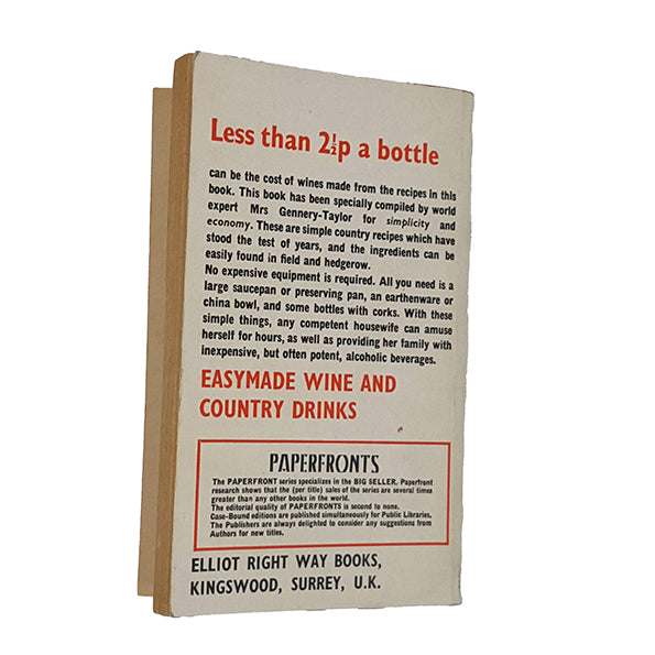 Easymade Wine and Country Drinks by Mrs. Gennery Taylor - A. G. Eliot 1970