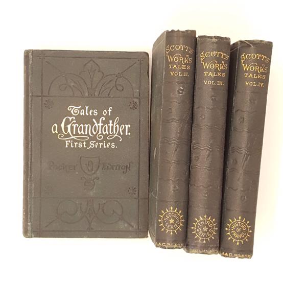 Sir Walter Scott's Works Tales Volume I-IV 1845 - A &amp; C Black