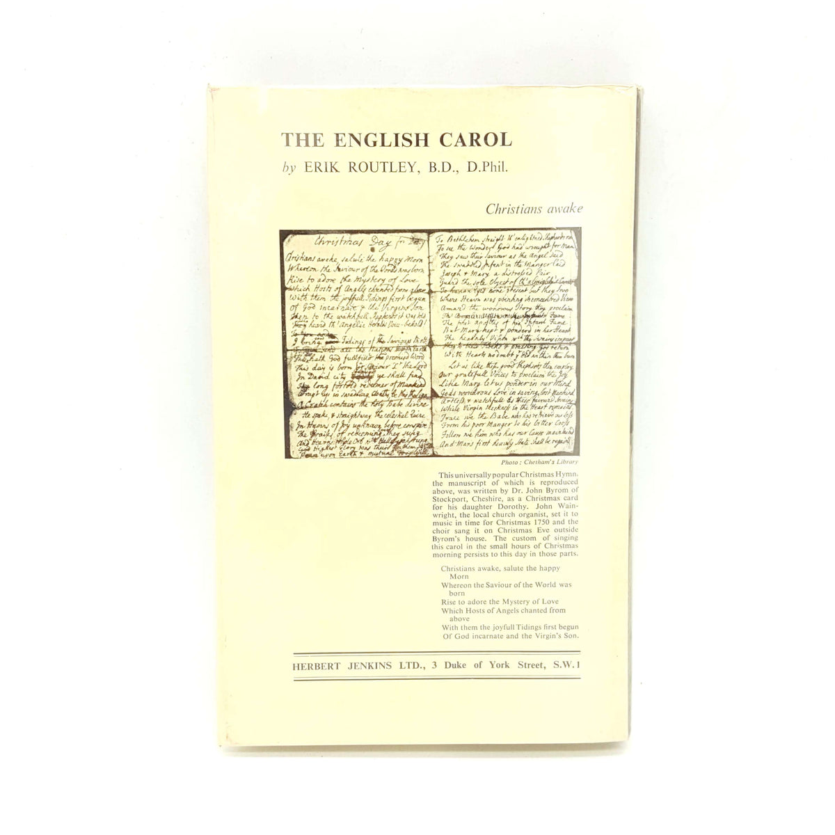 The English Carol by Erik Routley 1958